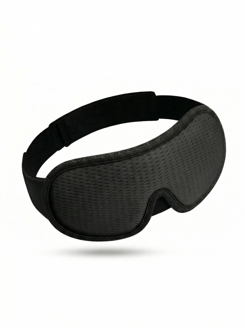 Black sleep mask on a white background, spaceblack